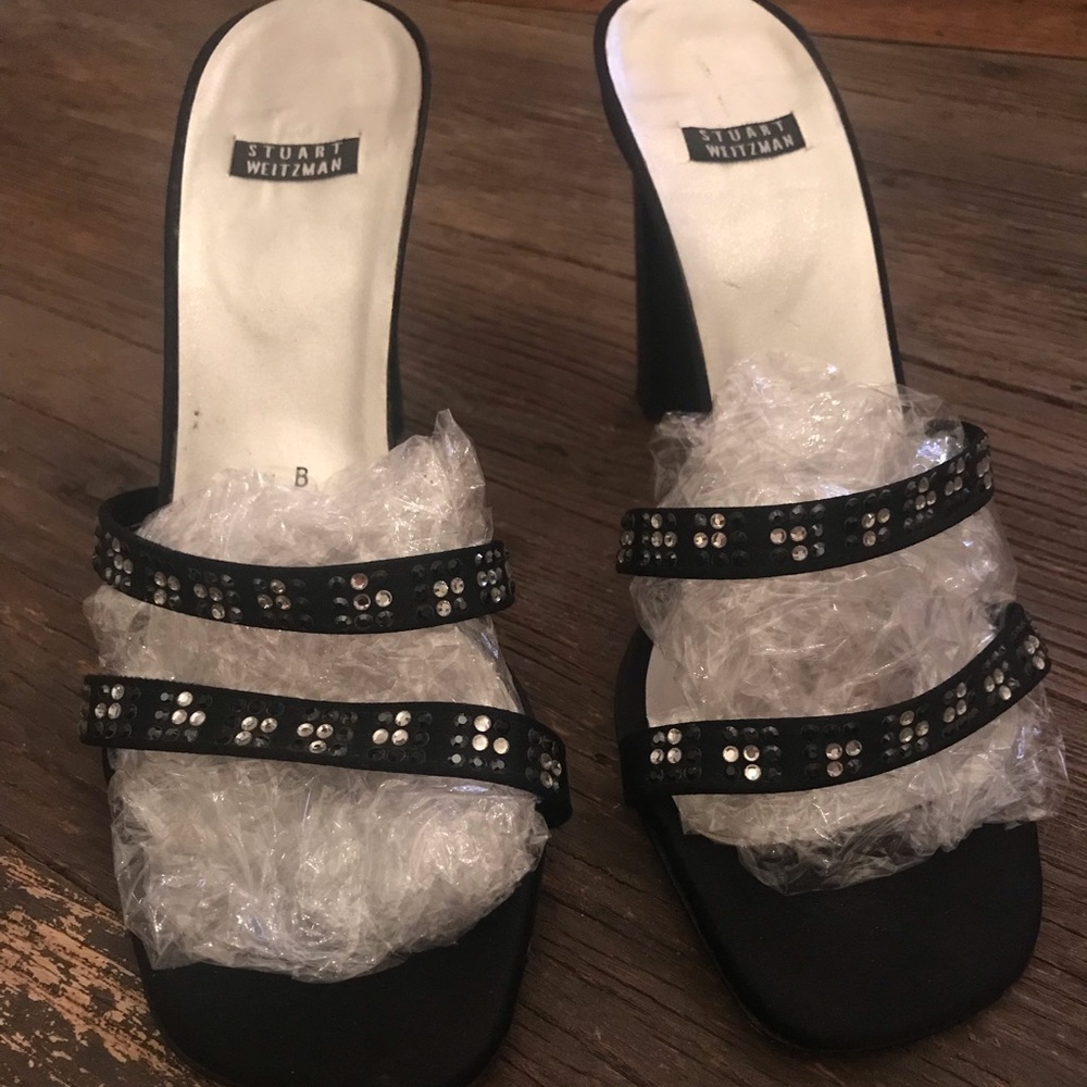 Stuart Weitzman Rhinestone Sandals - Picture 2 of 8
